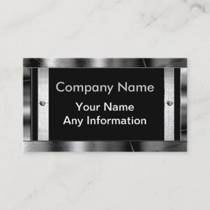 Metal Look Frame Border Business Cards