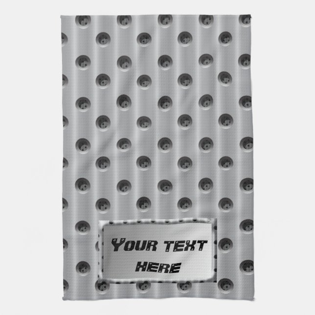 Metal-Look Tea Towel (Vertical)