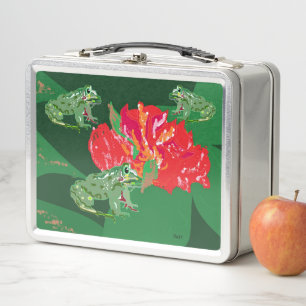 Metal Lunchbox : Lillypad with Frogs