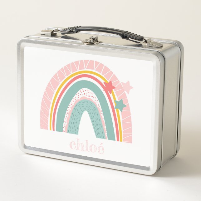METAL LUNCHBOX : RAINBOW + STARS (Front)