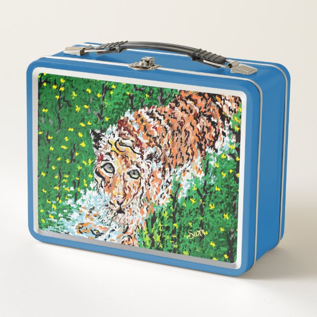 Metal Lunchbox : Tiger On The Prowl  (Front)