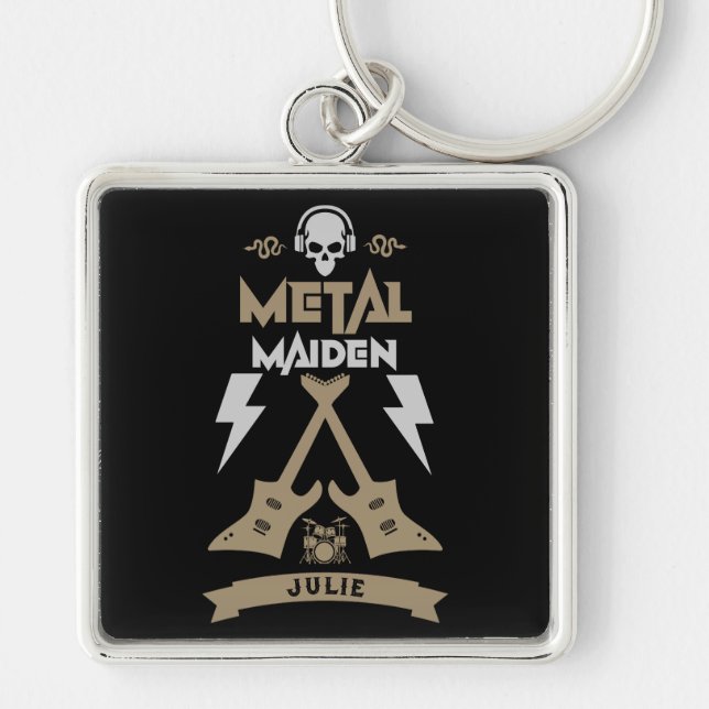 Metal Maiden Music Key Ring (Front)
