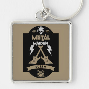 Metal Maiden Music Key Ring