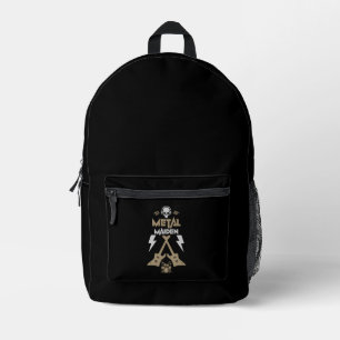 Metal Maiden Music Printed Backpack