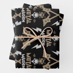 Metal Maiden Music Wrapping Paper Sheet