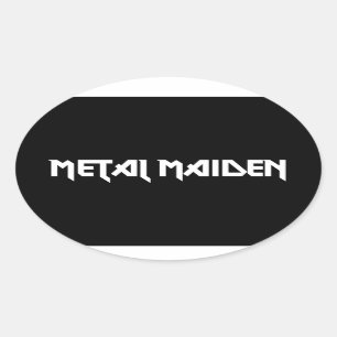 Metal Maiden Oval Sticker