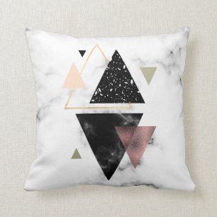 Metal Marble Geometric Design Cushion