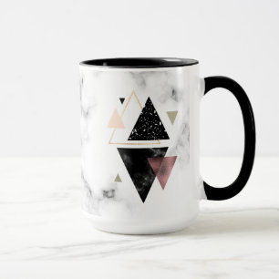 Metal Marble Geometric Design Mug