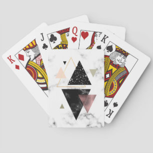 Metal Marble Geometric Design Playing Cards