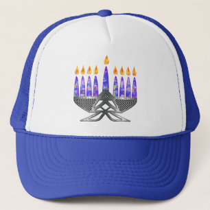 Metal Menorah Hats