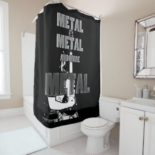 Metal, Metal And More Metal Shower Curtain