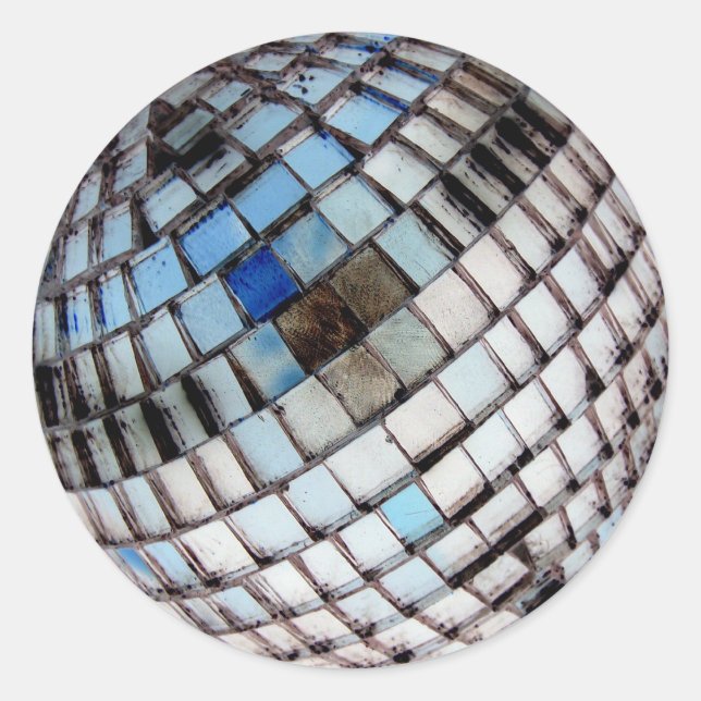 Metal Mirror Disco Ball Classic Round Sticker (Front)