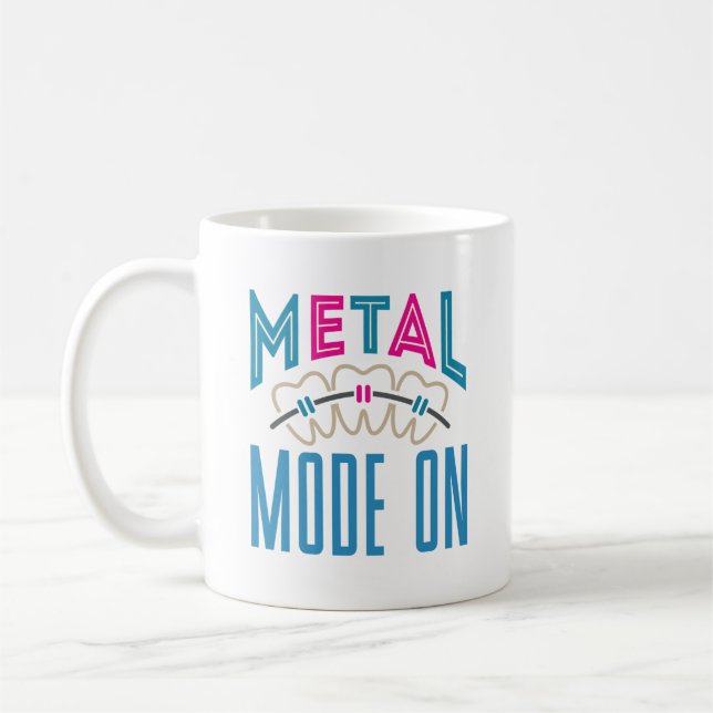 Metal Mode On Orthodontist Orthodontics Braces Coffee Mug (Left)