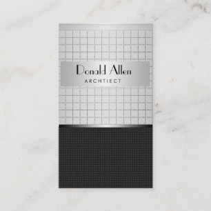 Metal Modern Elegant Black Consultant Business Card