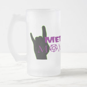 Metal Momma Frosted Glass Beer Mug