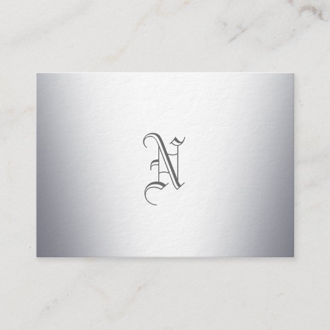Metal Monogram Business Card (Front)