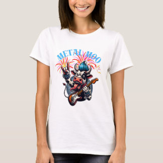    Metal Moo-d – Rockin' Cow with a Guitar T-Shirt