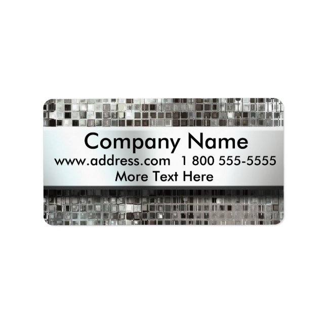 Metal Mosaic And Nameplate Address Address Labels (Front)