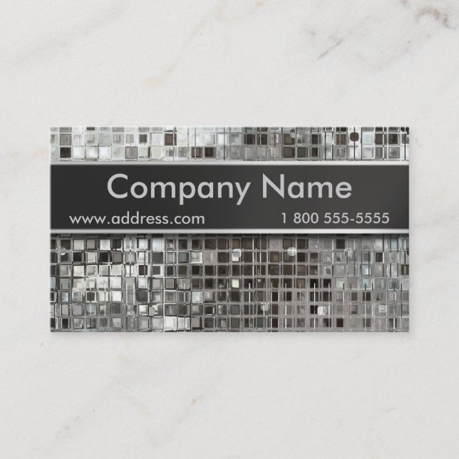 Metal Mosaic And Nameplate Business Cards (Front)