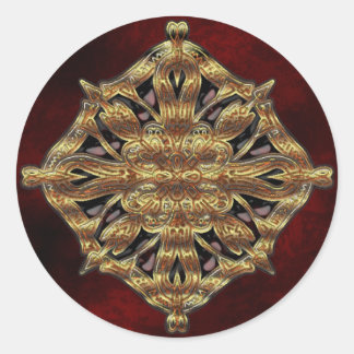 Metal Ornament Classic Round Sticker
