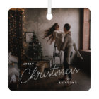 Metal Ornament | Trendy Couple Christmas Photo