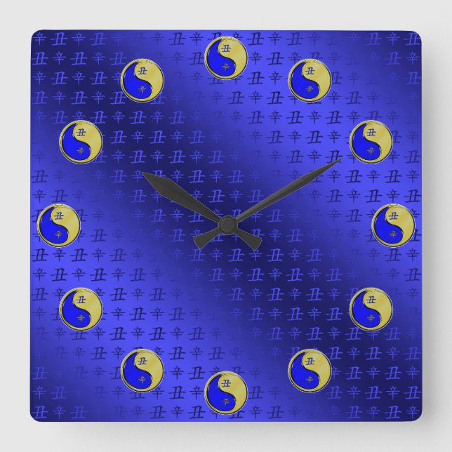 Metal Ox Square Wall Clock (Front)