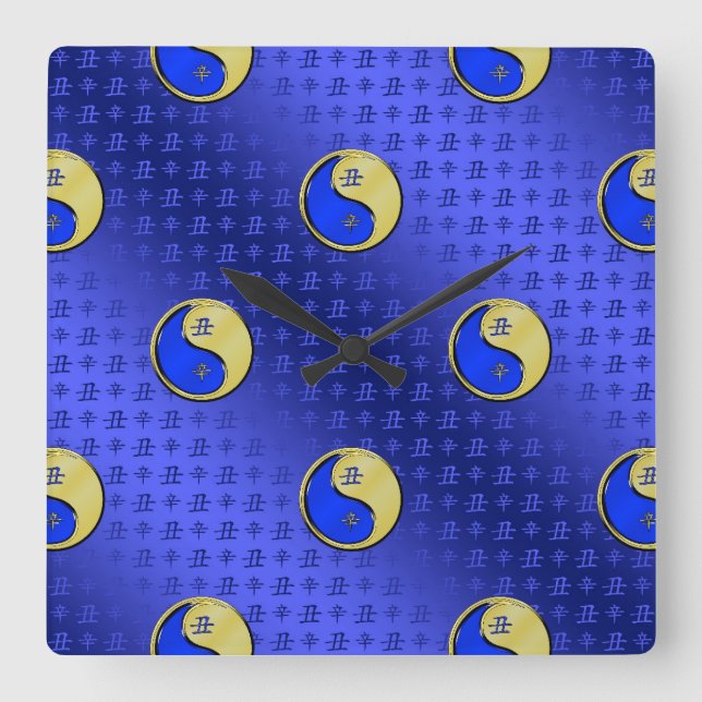 Metal Ox Square Wall Clock (Front)