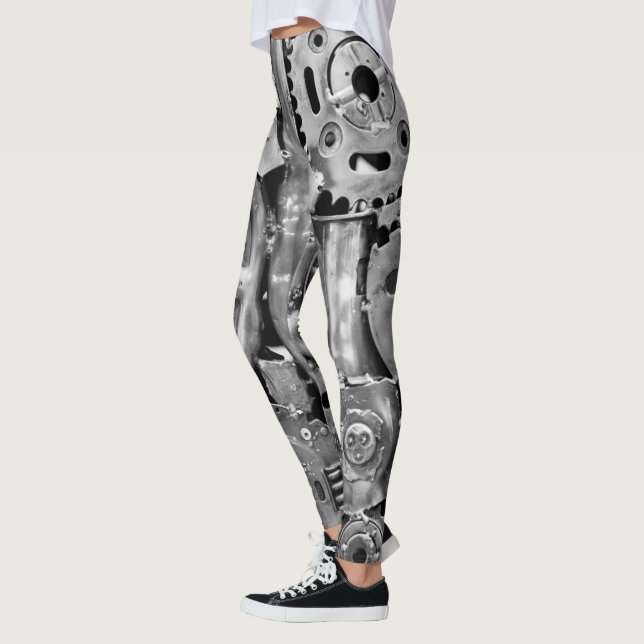 Metal parts bionic woman legs leggings (Left)