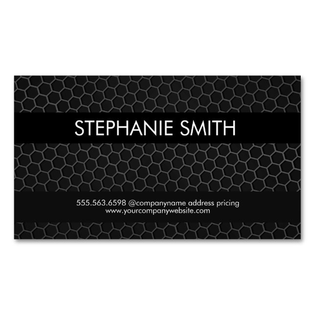 Metal Pattern Magnetic Business Card (Front)