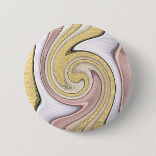 Metal pattern with shine 6 cm round badge