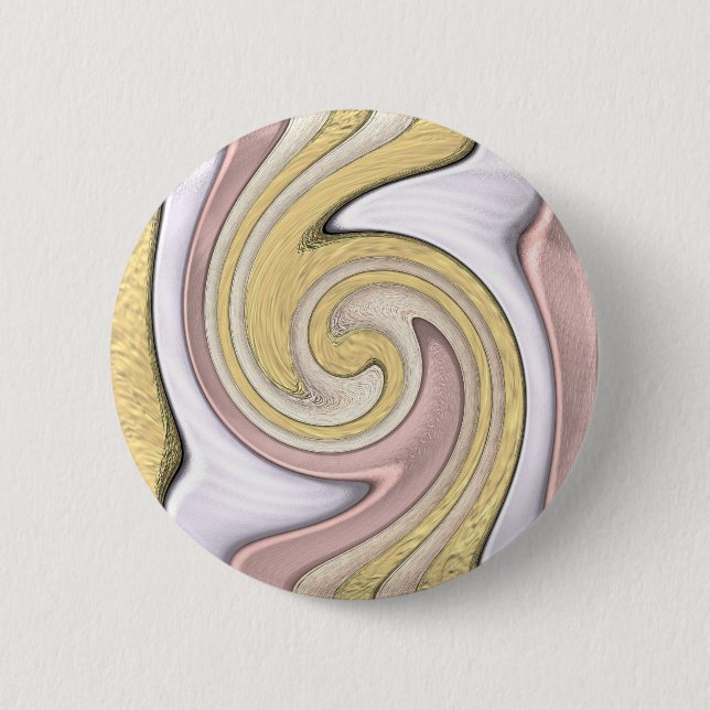 Metal pattern with shine 6 cm round badge (Front)