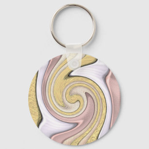 Metal pattern with shine key ring