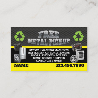 Metal Pick up Business Cards - English-Spanish