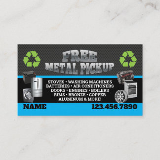 Metal Pick up Business Cards - English-Spanish