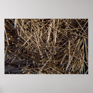 Metal pin background poster