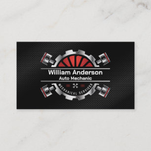 Metal Pistons   Auto Services   Carbon Fibre Business Card