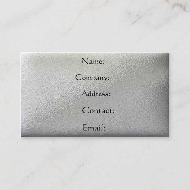 Metal - pitted business card (Front)