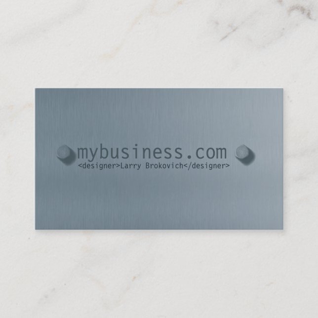 Metal Plate Business Card (Front)