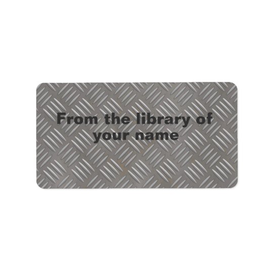 Metal Plate Look Custom Name Book Plate Label Address Label