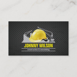 Metal Plate Safety Helmet Building Construction Business Card
