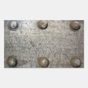 Metal Plate With Screws Rectangular Sticker