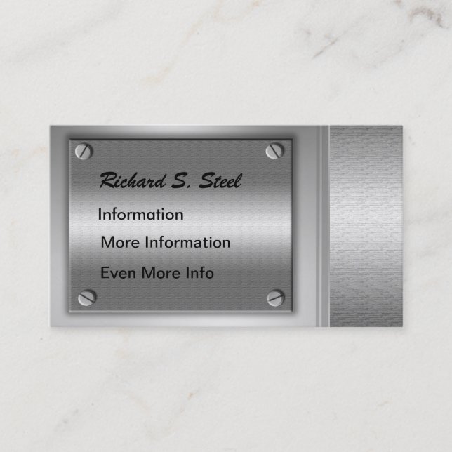 Metal Plates Business Cards (Front)