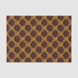 Metal Poinsettia Flowers-14-Red-Gold-TISSUE WRAP Tissue Paper