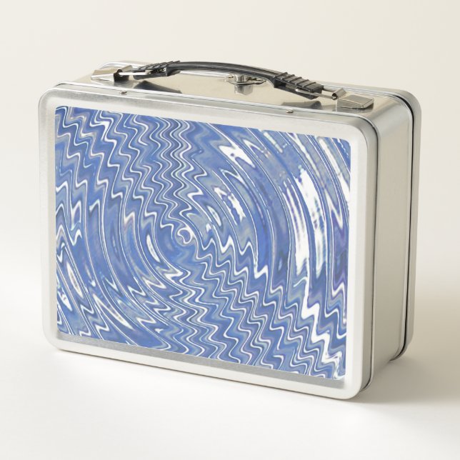 Metal Psychedelic blue Lunchbox (Back)