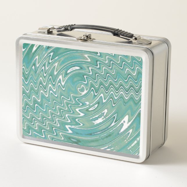 Metal Psychedelic green Lunchbox (Front)