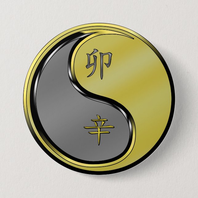 Metal Rabbit 7.5 Cm Round Badge (Front)