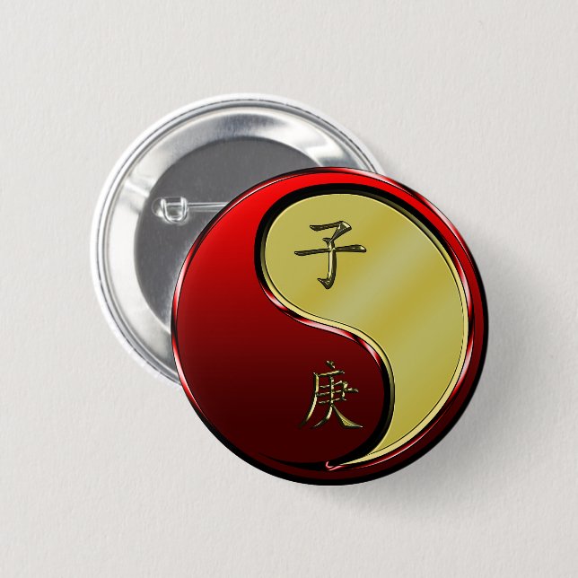 Metal Rat 6 Cm Round Badge (Front & Back)