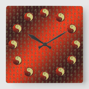 Metal Rat Square Wall Clock