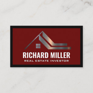 Metal Real Estate Roofing   Residential Property  Business Card