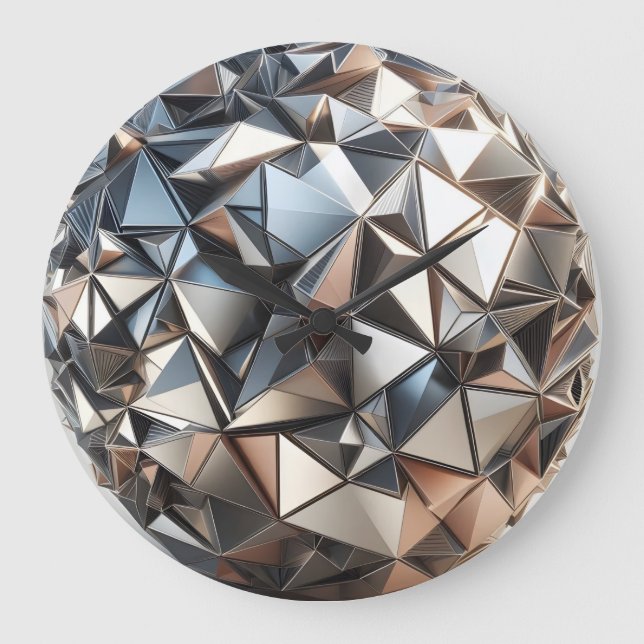 metal reflections design ball large clock (Front)